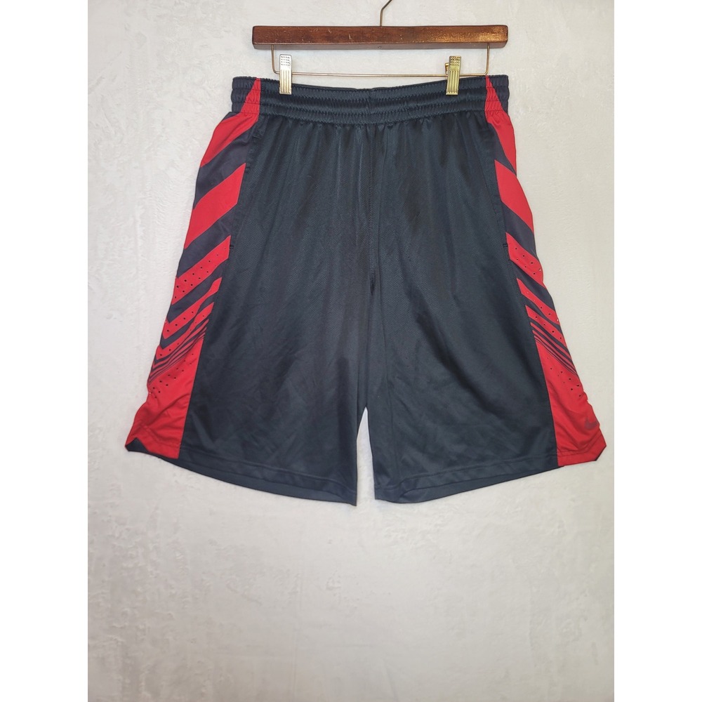 Nike Dri-FIT Y2K Basketball Shorts Athleisure Black Red Graphic Size XL Long